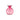 Glas vase H11 cm - Rosa