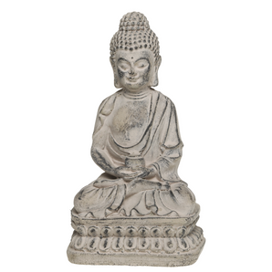 Chic Antique Buddha siddende - H21 cm