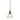 Lampe med messingtop H18/Ø17 cm