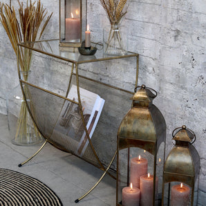 Magasinholder med glasbordplade - Chic Antique