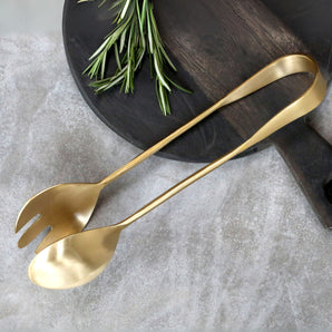 Salat tang guldfarvet messing - Chic Antique
