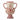 Vase Rosa H21 cm - Håndmalet