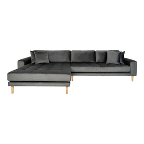 Lido mørkegrå Velour Lounge Sofa
