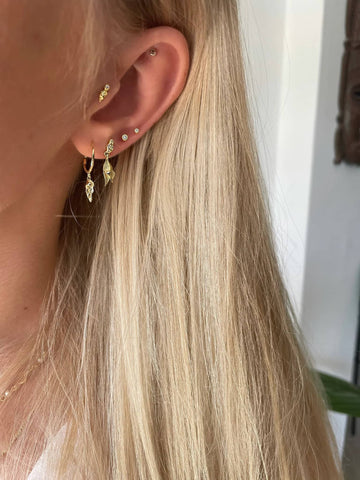 Nava Copenhagen Shiro Earrings - Forgyldt