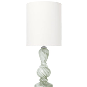 Christine Glass Lamp - Seagrass swirl m. Gertrud Ivory Shade